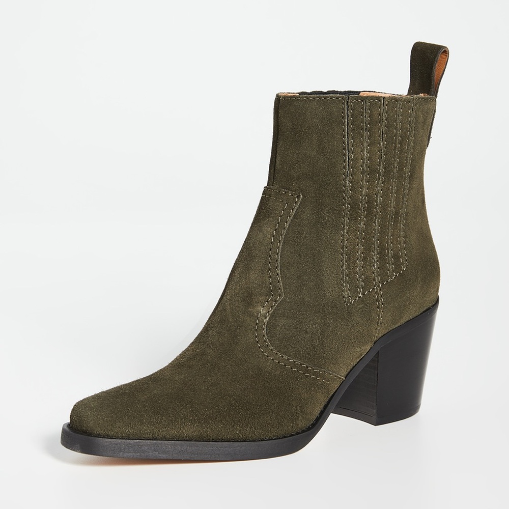 Ganni Suede Western Boots